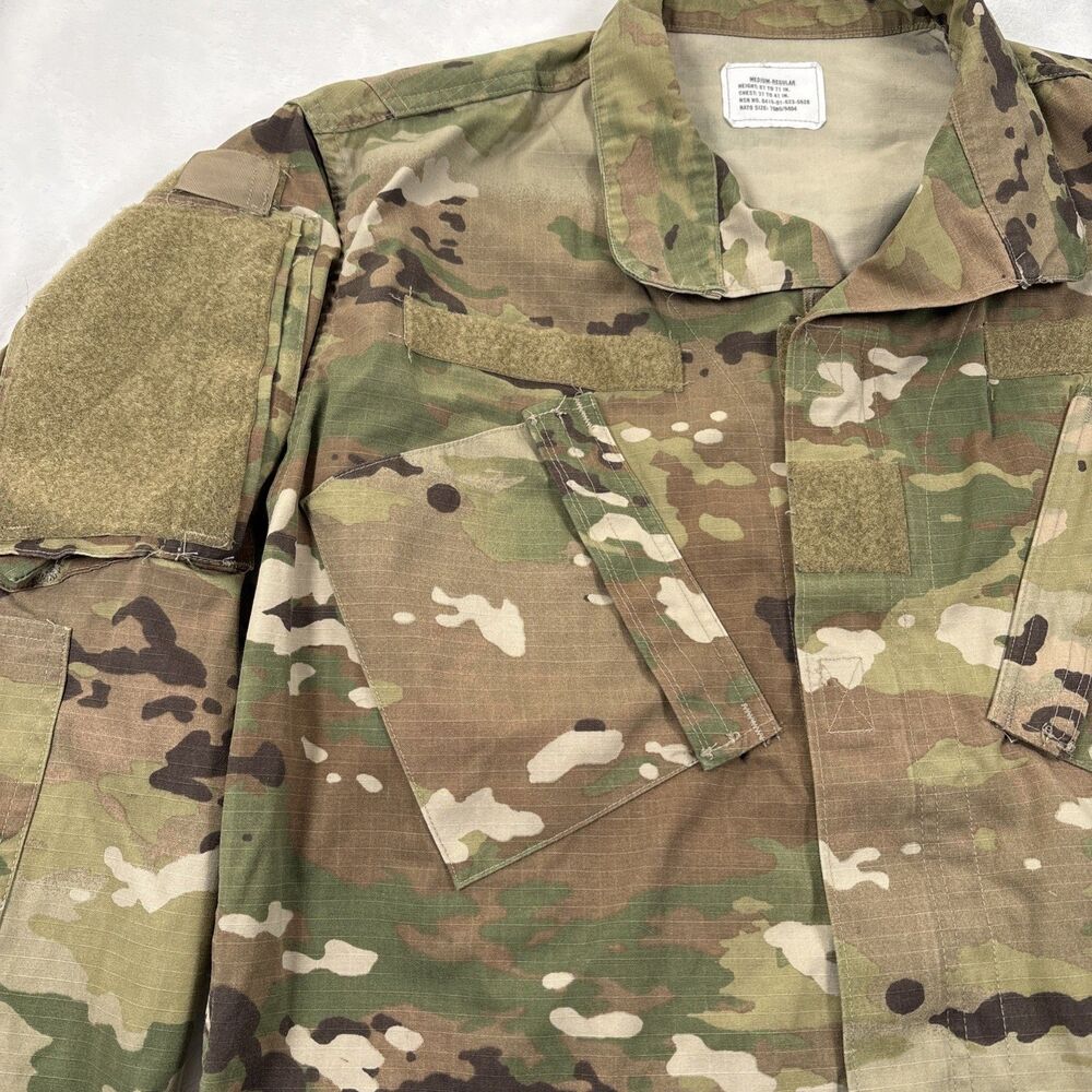US Army Multicam Shirt Coat Sz Med Camouflage Ripstop Govt Issue Hunt Camp